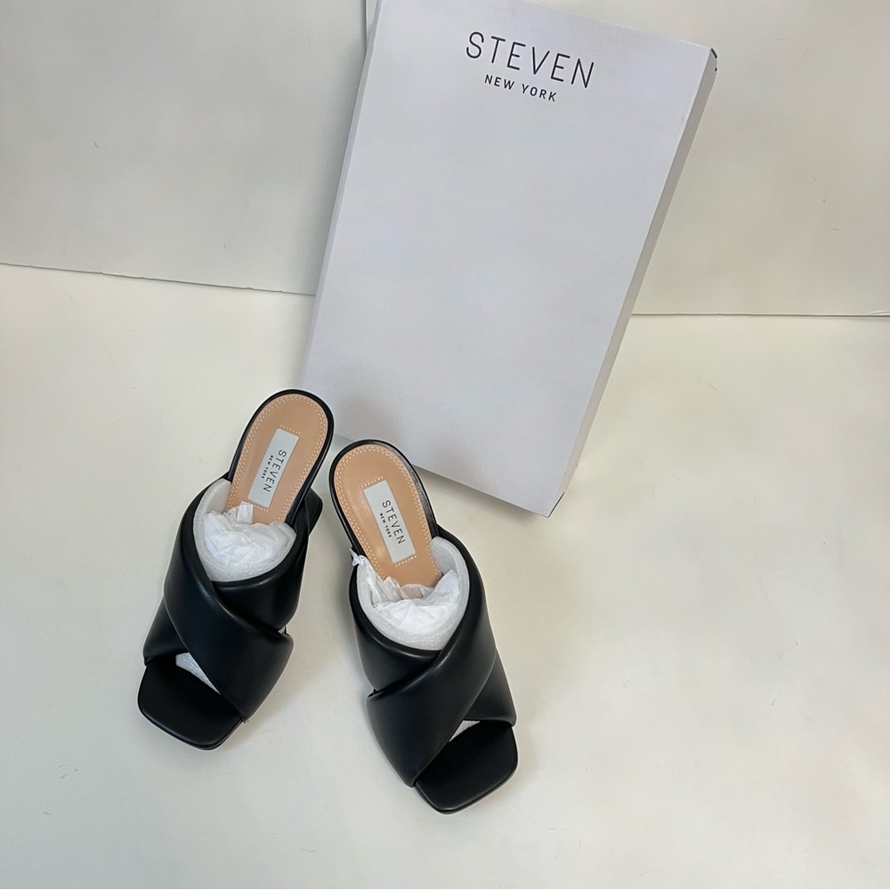 Steven New York Black Baga Heeled Sandal - New In Box - Reemoly - Picture 16 of 16